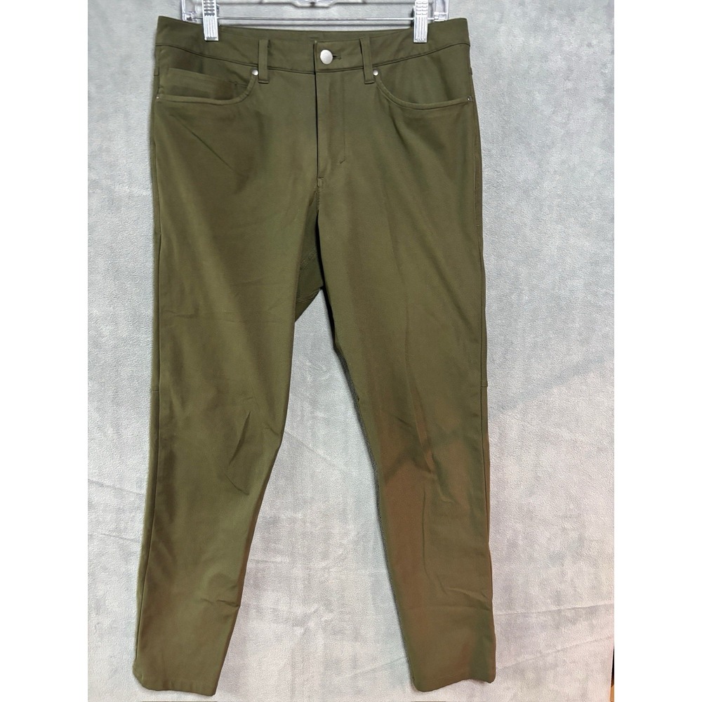 Lululemon Pants Mens 31 Green ABC Slim Golf Utilitech Cotton Blend Casual